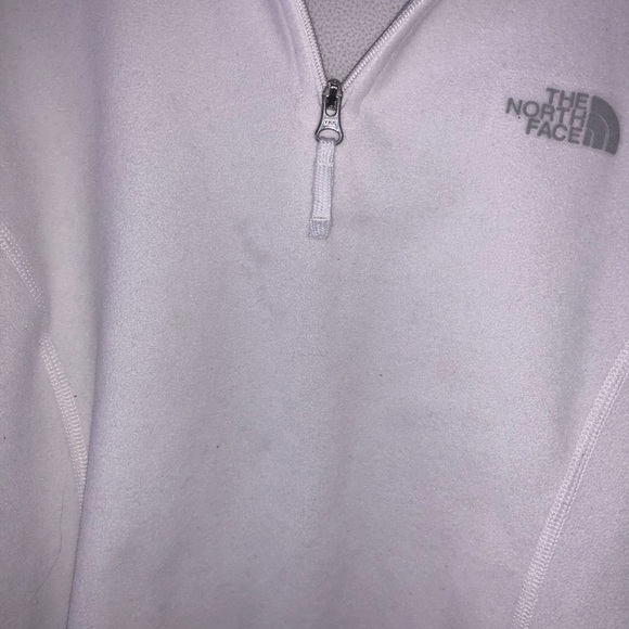 North Face White 1/4 Zip Fleece Size M - Picture 5 of 5